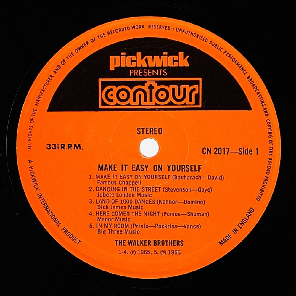 Walker Brothers, Make It Easy On Yourself (1St Press) (Uk) (LP)