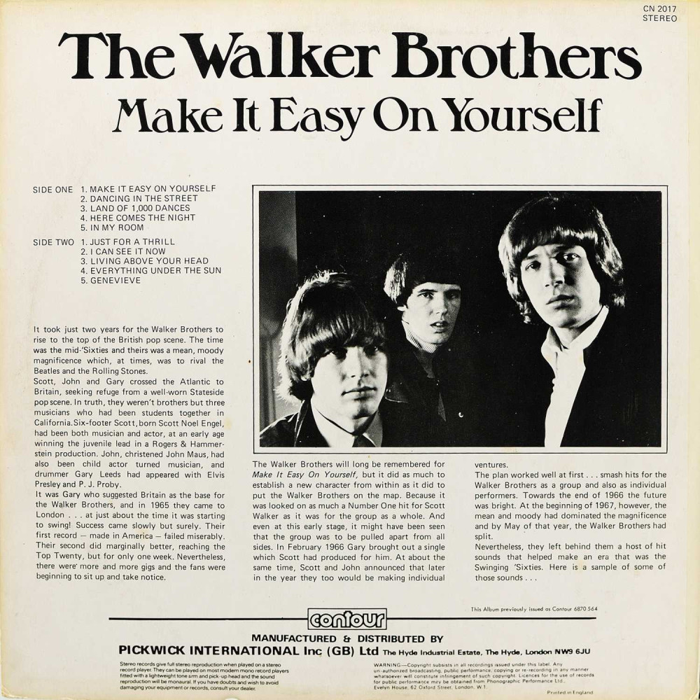 Walker Brothers, Make It Easy On Yourself (1St Press) (Uk) (LP)