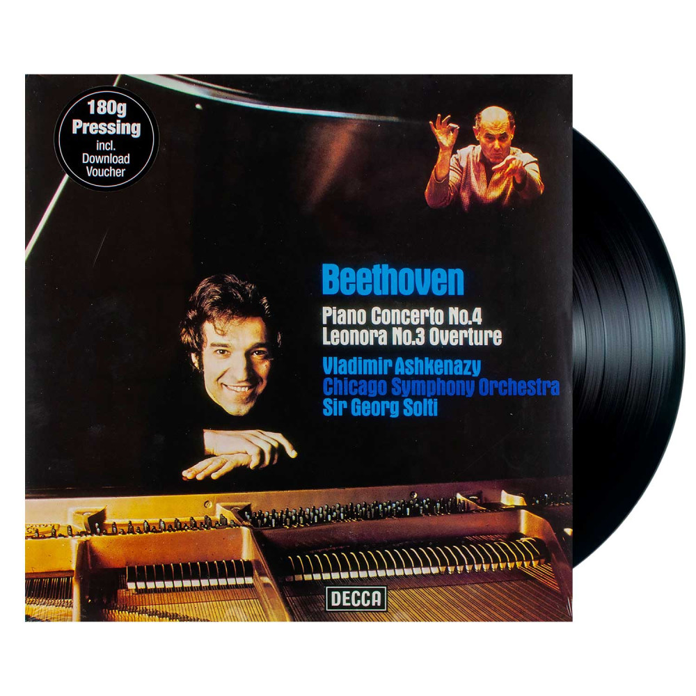 Beethoven - Vladimir Ashkenazy, Chicago Symphony Orchestra, Sir Georg Solti – Piano Concerto No. 4 / Leonora No. 3 Overture (LP)