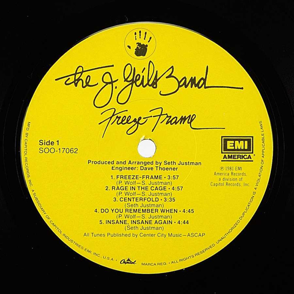 The J. Geils Band, Freeze-Frame (USA) (Ins.) (LP)