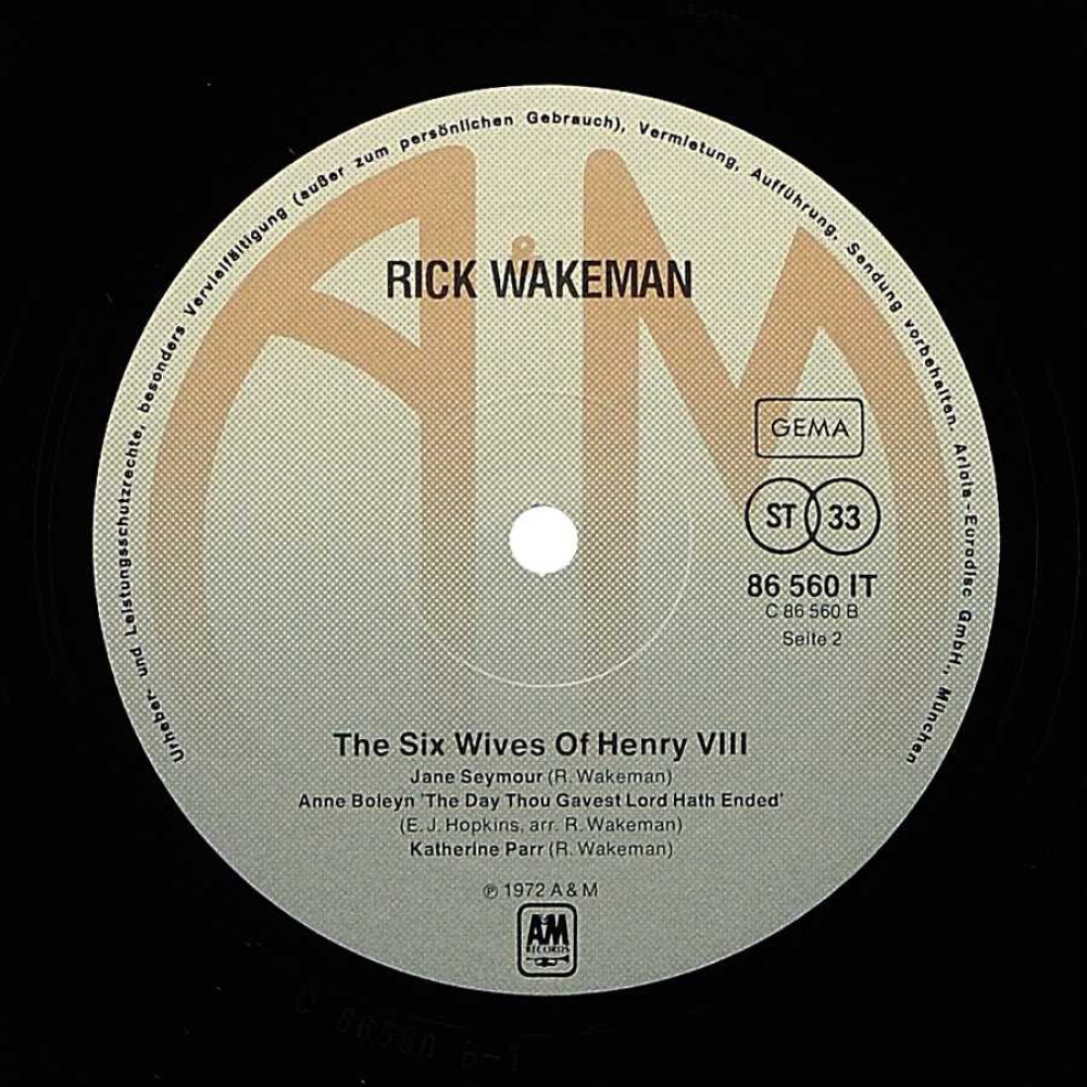 Rick Wakeman,  The Six Wives Of Henry VIII (G/F) (LP)