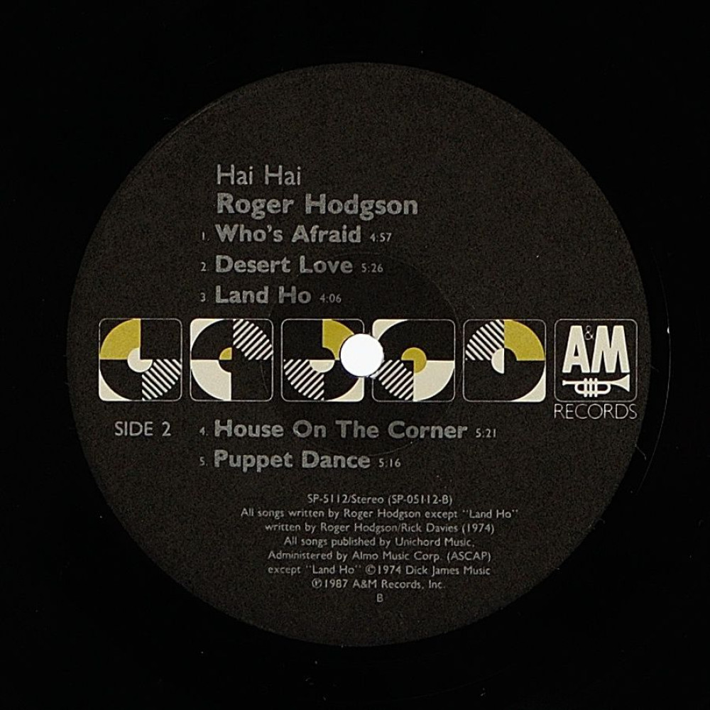 Roger Hodgson, Hai Hai (USA) (Ins.) (LP)