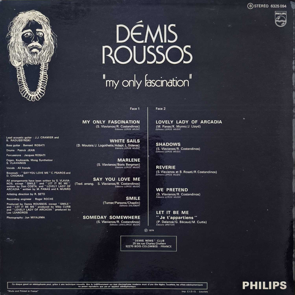 Demis Roussos - My Only Fascination (LP)