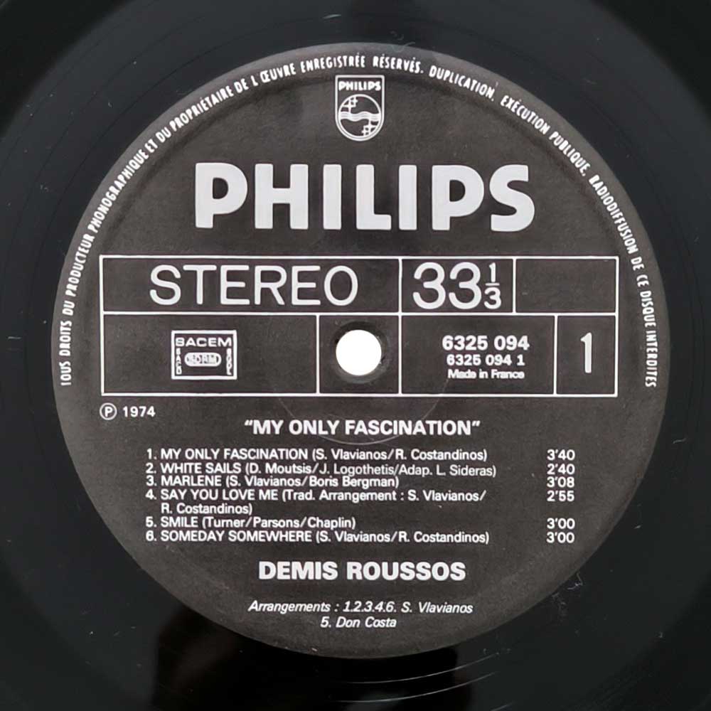 Demis Roussos - My Only Fascination (LP)
