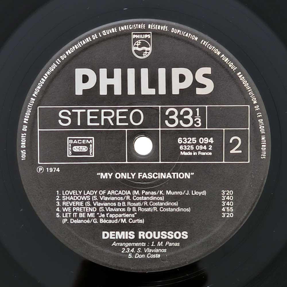 Demis Roussos - My Only Fascination (LP)