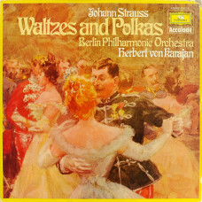 Johann Strauss, Waltzes And Polkas (Berlin Philharmonic Orchestra, Herbert Von Karajan) (LP)