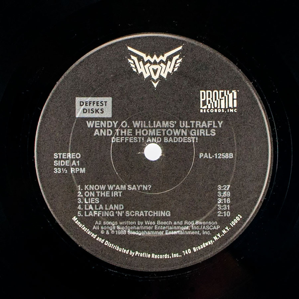 Wendy O. Williams` Ultrafly And The Hometown Girls, Deffest! And Baddest! (LP)