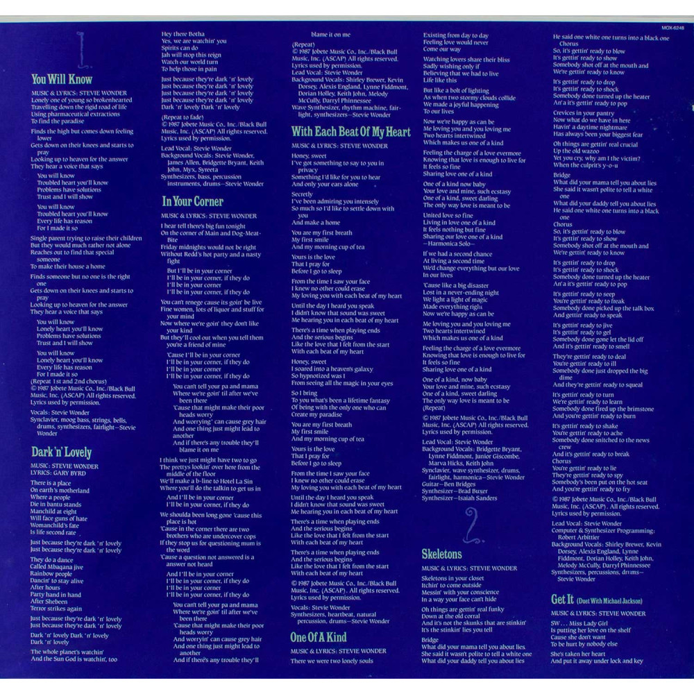 Stevie Wonder - Characters | 1St Press (LP)