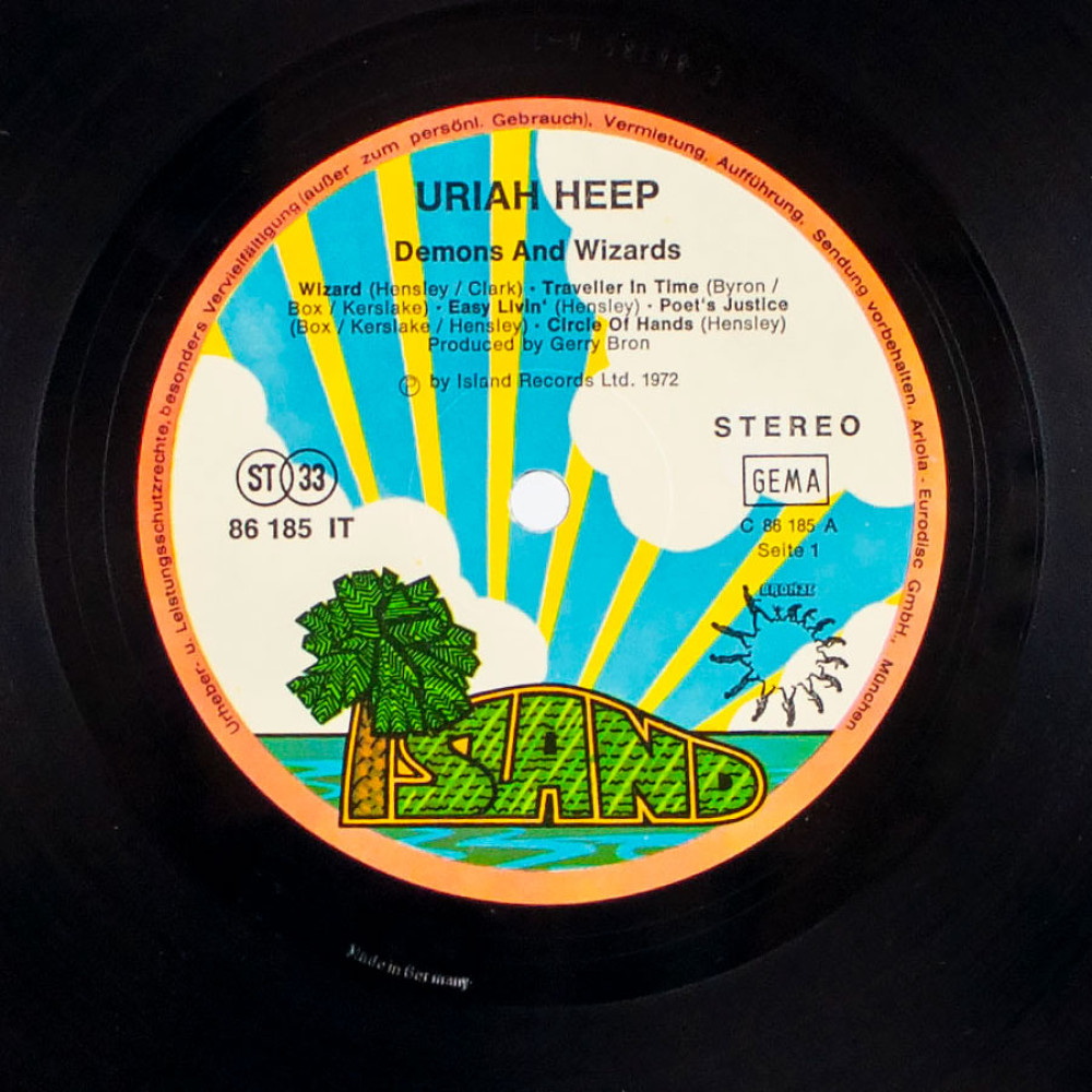 Uriah Heep, Demons & Wizards (1St Press) (G/F) (Ins.) (LP)