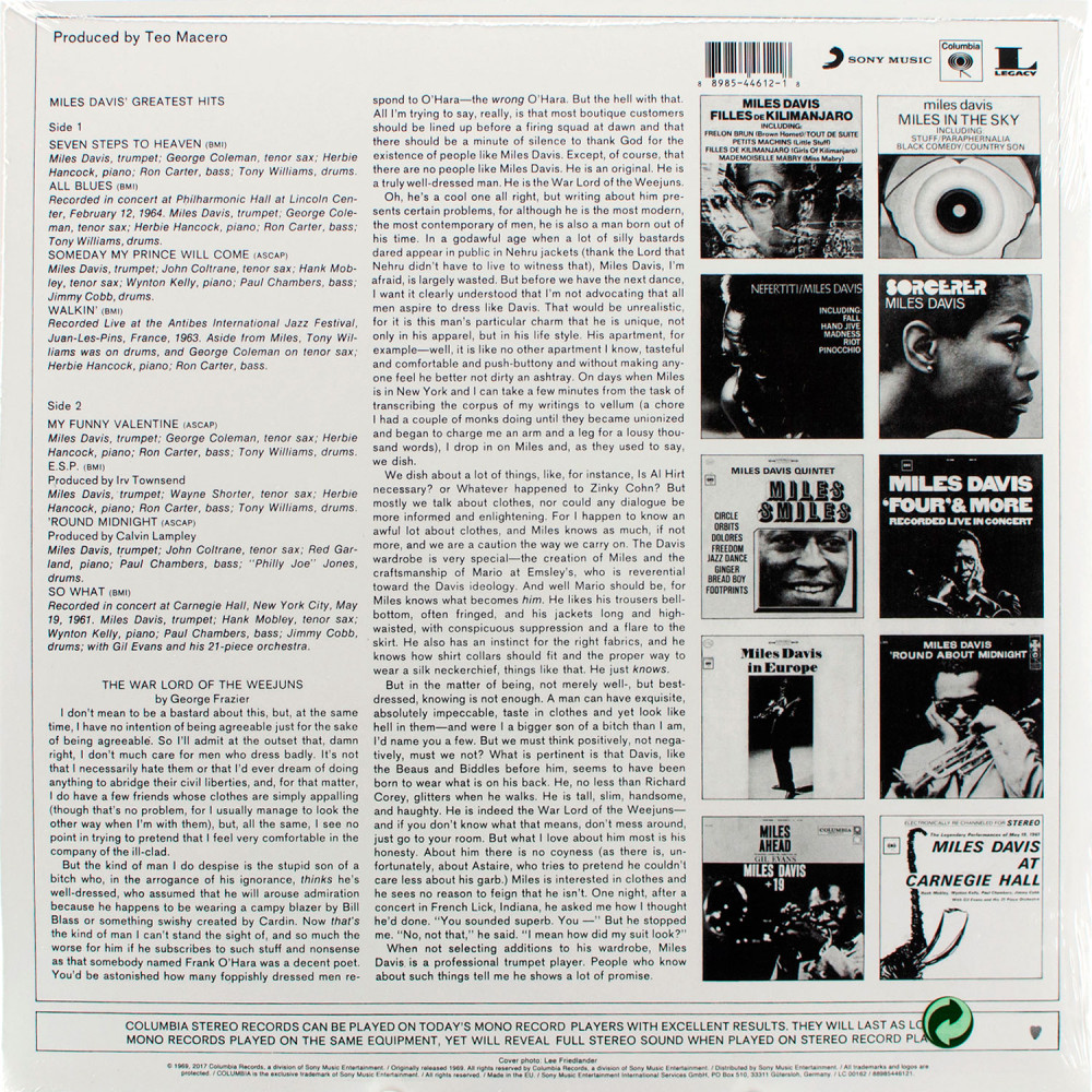 Miles Davis - Miles Davis' Greatest Hits (LP)