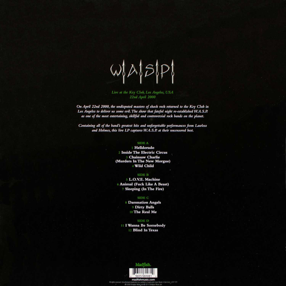 W.A.S.P. - The Sting (Special Edition Coloured Vinyl) (2LP)