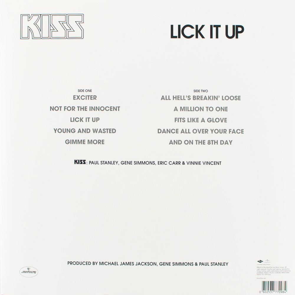 Kiss, Lick It Up (1983) (180 Gram Heavyweight Vinyl) (LP)