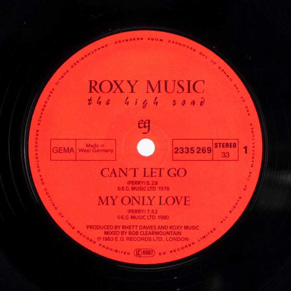 Roxy Music, The High Road (Live Mini Album) (LP)
