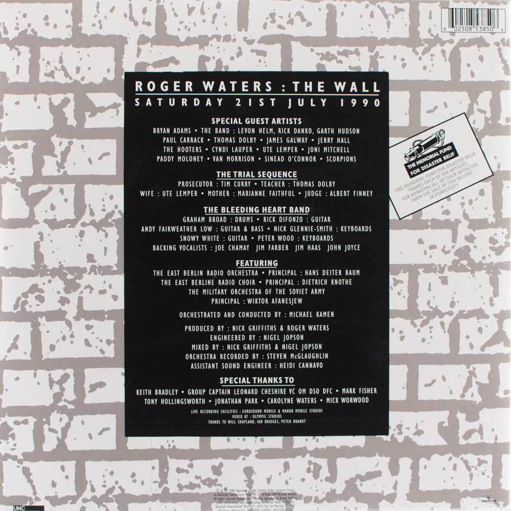 Roger Waters - The Wall – Live In Berlin 1990 (30Th Anniversary) (2 LP)