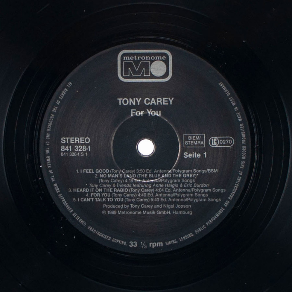 Tony Carey, For You (Ins.) (LP)
