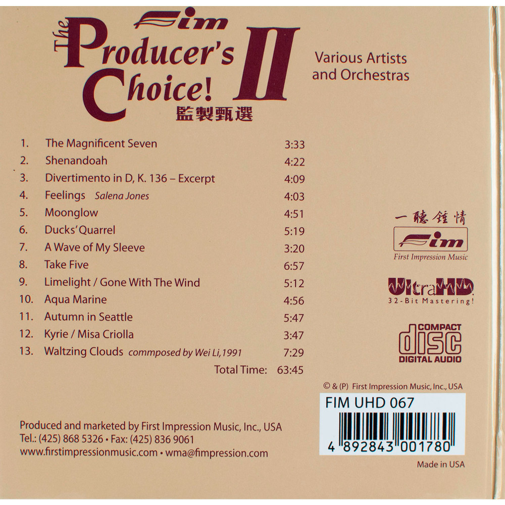 Various - The Producer's Choice! - II (Ultra HD 32-Bit Mastering) (CD)