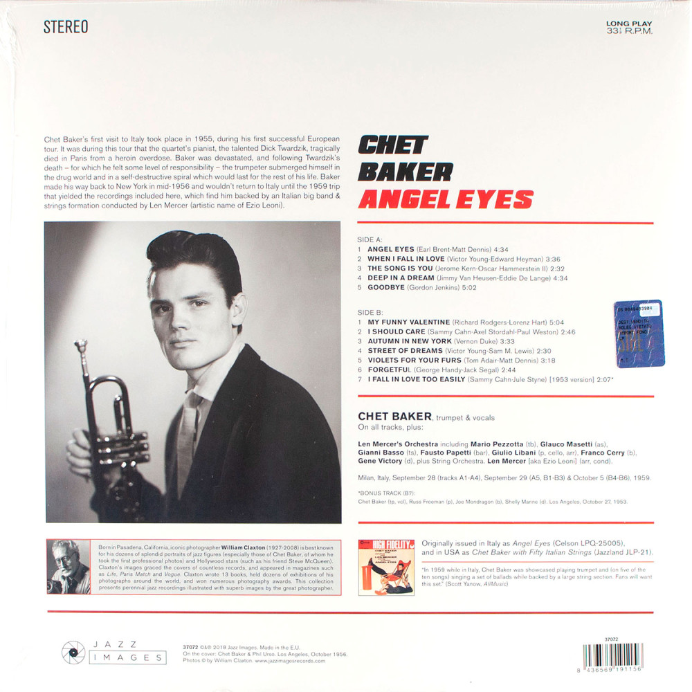Chet Baker - Angel Eyes (LP)