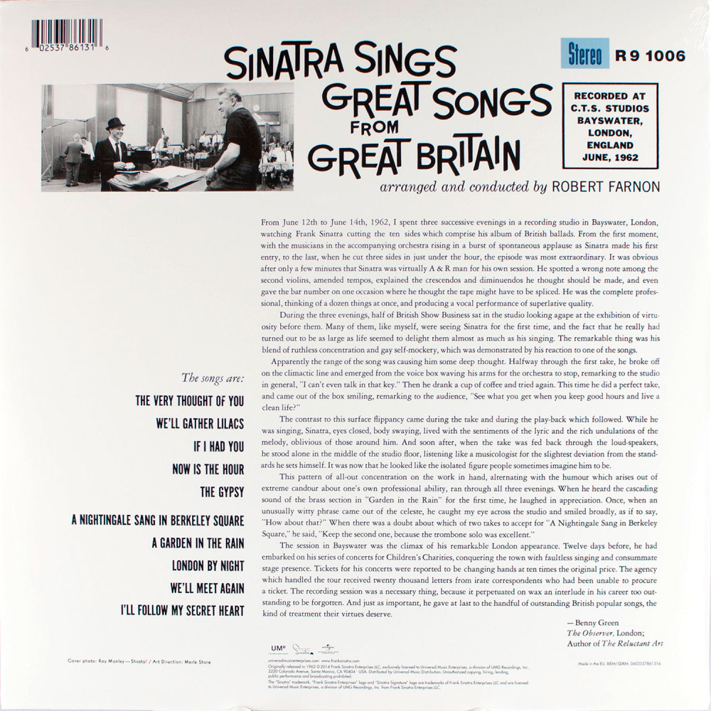 Frank Sinatra - Sinatra Sings Great Songs From Great Britain (LP)