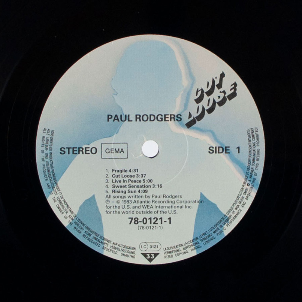 Paul Rodgers, Cut Loose (1St Press) (LP)