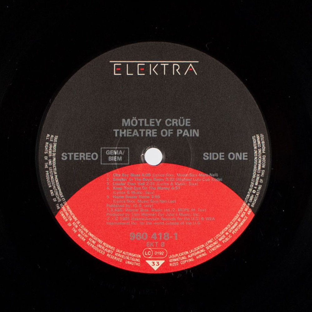 Motley Crue, Theatre Of Pain (Ins.) (LP)