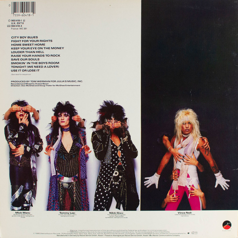 Motley Crue, Theatre Of Pain (Ins.) (LP)